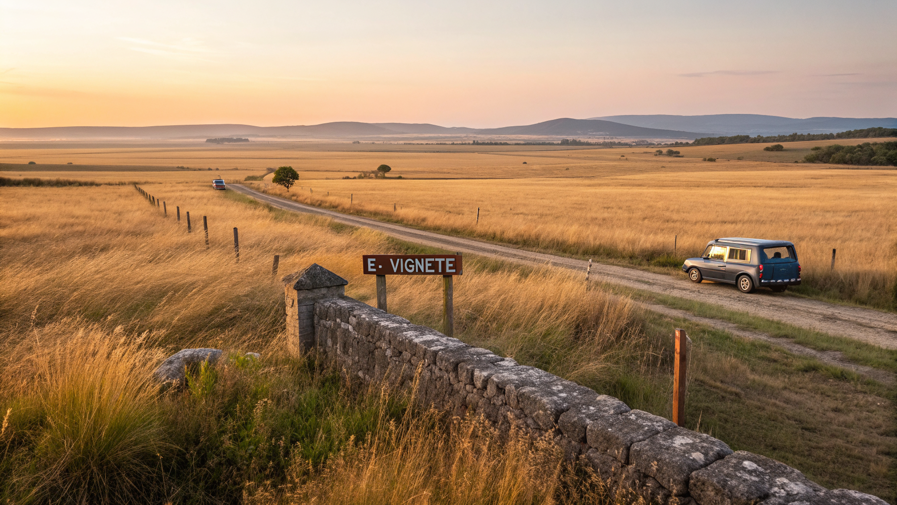 Golden sunrise over the plains of Eastern Hungary